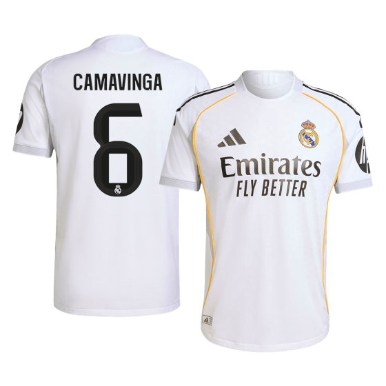 CAMAVINGA #6  Real Madrid Home Soccer Jersey 2025_26 White