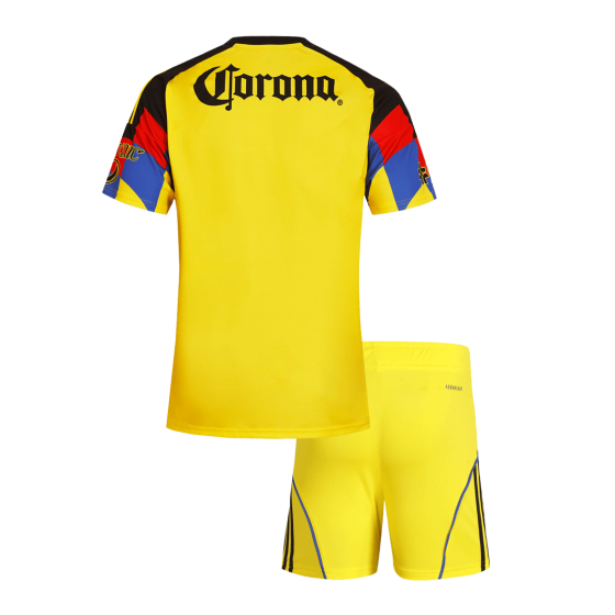 Club America Home Soccer Jersey Kit 2025_26 Kids(Jersey+Shorts)