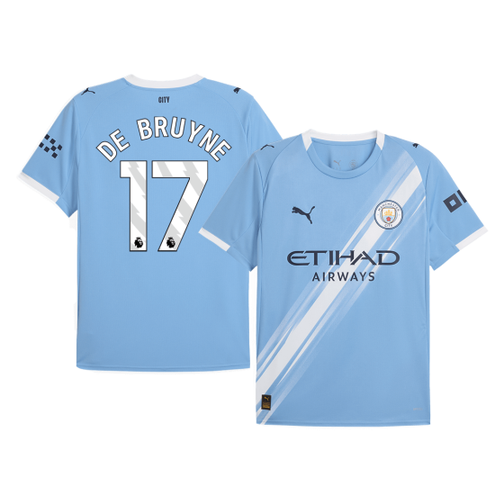 DE BRUYNE #17 Manchester City Home Soccer Jersey 2025_26 Blue