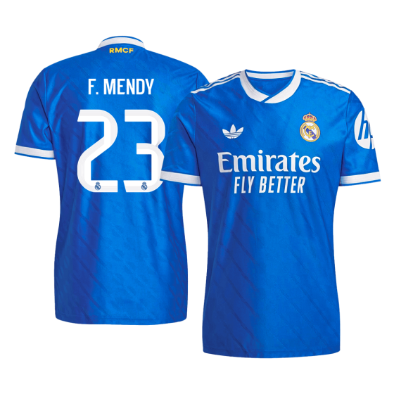 F. MENDY #23  Real Madrid Third Away Soccer Jersey 2025_26 Blue