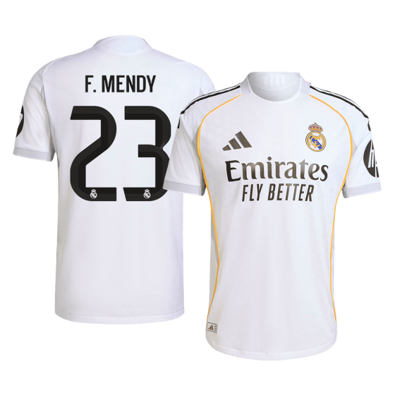 F.MENDY #23 Real Madrid Home Soccer Jersey 2025_26 White