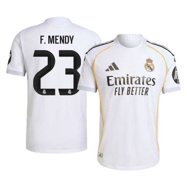 F.MENDY #23 皇家马德里主场足球球衣 2025_26 白色