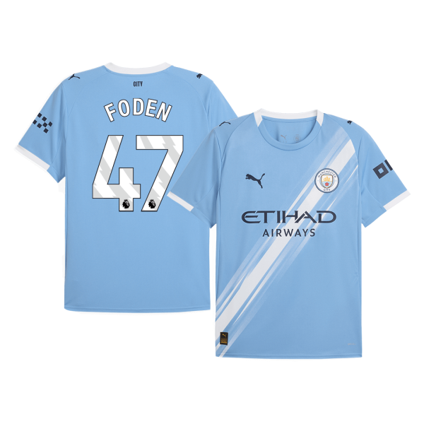 FODEN #47 曼彻斯特城主场足球泽西 2025_26 蓝色
