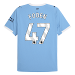 FODEN #47 曼彻斯特城主场足球泽西 2025_26 蓝色