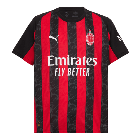 吉梅内斯#7 AC米兰主场足球球衣2025_26 红黑