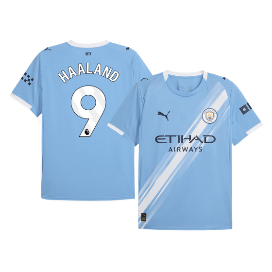 HAALAND #9 Manchester City Home Soccer Jersey 2025_26 Blue