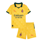 儿童AC米兰第三客场足球球衣套装（球衣+短裤） 25_26 黄色