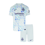 儿童国际米兰客场足球球衣套装（球衣+短裤）2025_26白色