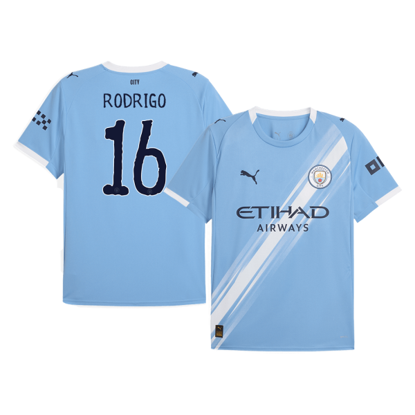 曼彻斯特城罗德里戈 #16主场足球泽西 2025_26