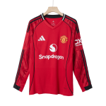 曼彻斯特联队长袖主场足球球衣 2025_26
