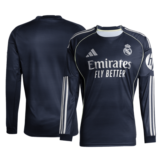 Real Madrid Long Sleeve Away Soccer Jersey 2025_26
