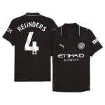 雷恩德斯 #4 曼彻斯特城客场足球泽西 2025_26 黑色