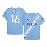 RODRIGO #16 曼彻斯特城主场足球球衣 2025_26 蓝色