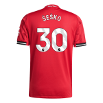 ŠEŠKO #30 曼联主场足球球衣 2025_26 红