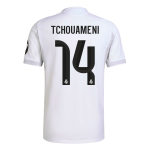 图查梅尼 #14 皇家马德里主场足球球衣 2025_26 白色