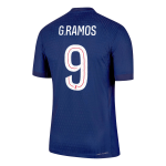 格拉莫斯 #9 巴黎圣日耳曼主场足球球衣 2025_26 海军蓝