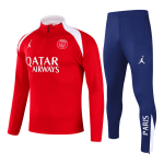 儿童巴黎圣日耳曼拉链卫衣套装（上衣+裤子）25_26号 红色