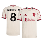 利物浦 索博斯拉伊 #8 客场足球球衣 2025_26
