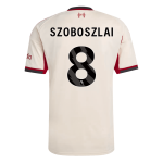 利物浦 索博斯拉伊 #8 客场足球球衣 2025_26
