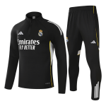 皇家马德里2025_26赛季运动衫套装 - 黑色（上衣+裤子）