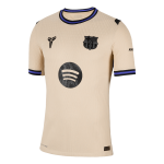 罗尼 #19 巴塞罗那客场足球球衣 2025_26 黄色 - 欧洲冠军联赛