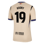 罗尼 #19 巴塞罗那客场足球球衣 2025_26 黄色 - 欧洲冠军联赛