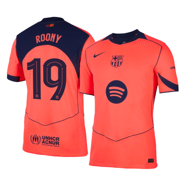 ROONY #19 Barcelona Third Away Soccer Jersey 25_26 Orange- UCL
