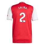 萨利巴 #2 阿森纳主场足球球衣 2025_26 红