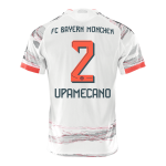 乌帕梅卡诺 #2 拜仁慕尼黑客场足球球衣 2025_26 白色
