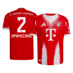 乌帕梅卡诺 #2 拜仁慕尼黑主场足球球衣 2025_26 红