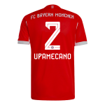 乌帕梅卡诺 #2 拜仁慕尼黑主场足球球衣 2025_26 红