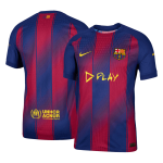 巴塞罗那 X 艾德·希兰 主场足球球衣 25_26 红蓝