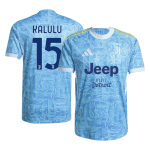 卡鲁鲁 #15 尤文图斯客场足球球衣 2025_26 蓝色