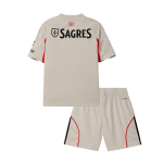 儿童本菲卡客场足球球衣套装 25_26 米色