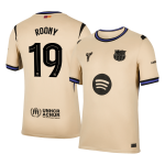 巴塞罗那罗尼 #19 客场足球球衣 2025_26 - 欧洲冠军联赛版