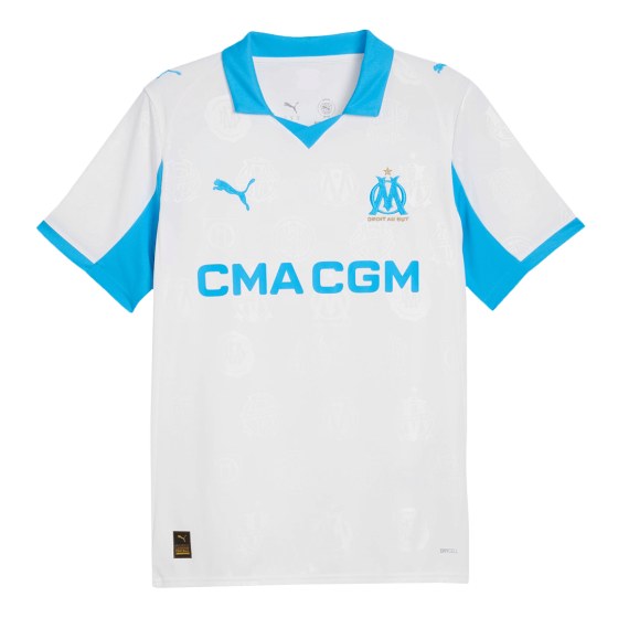 Marseille RABIOT #25 Home Soccer Jersey 2025_26