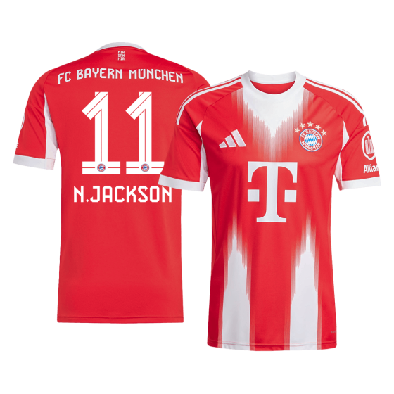 Bayern Munich N.JACKSON #11 Home Soccer Jersey 2025_26