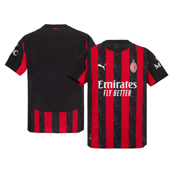 AC米兰主场球衣2025_26 红黑