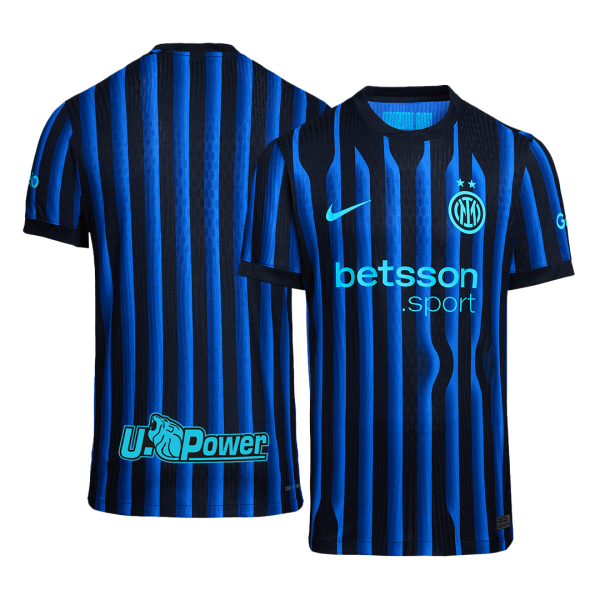 国际米兰主场足球球衣2025_26 蓝色与黑色