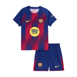 巴塞罗那家居足球球衣套装 2025_26 儿童款（球衣+短裤）