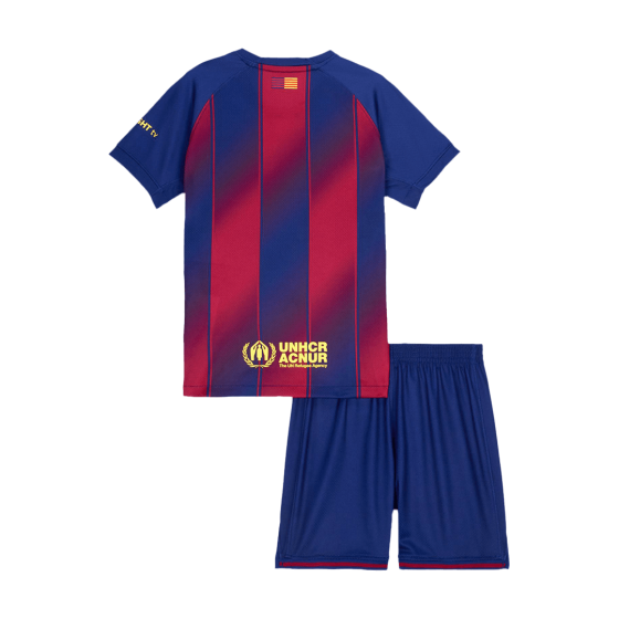 巴塞罗那家居足球球衣套装 2025_26 儿童款（球衣+短裤）