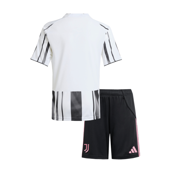 Juventus Home Soccer Jersey Kit 2025_26 Kids(Jersey+Shorts)