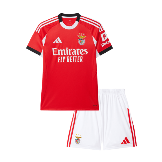 Kid's Benfica Home Soccer Jersey Kit 25_26 Red