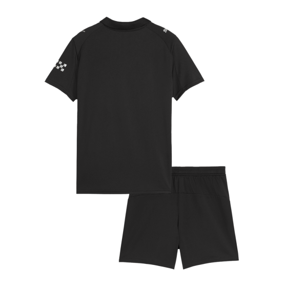 Kid's Manchester City Away Soccer Jersey Kit(Jersey+Shorts) 2025_26 Black
