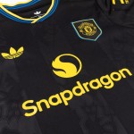 Kid's Manchester United Third Away Soccer Jersey Kit 25_26 Black