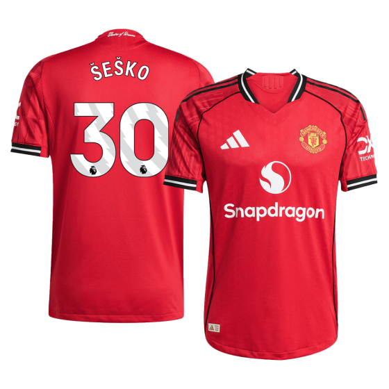 ŠEŠKO #30  Manchester United Home Soccer Jersey 2025_26 Red