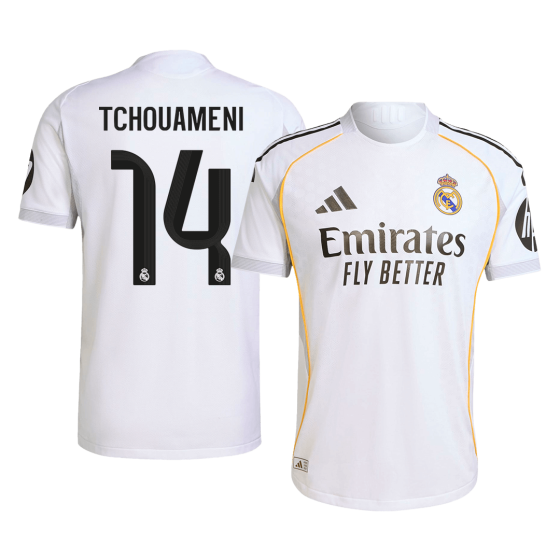 TCHOUAMENI #14  Real Madrid Home Soccer Jersey 2025_26 White