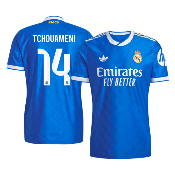 TCHOUAMENI #14  Real Madrid Third Away Soccer Jersey 2025_26 Blue