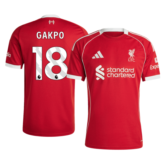 Liverpool GAKPO #18 Home Soccer Jersey 2025_26