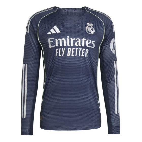 Real Madrid Player Edition Long-Sleeve Away Jersey for the 2025-26 Season